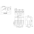 57A1000V 고전류 나사 유형 PCB 터미널 블록이 스 플라이싱 할 수 있습니다.